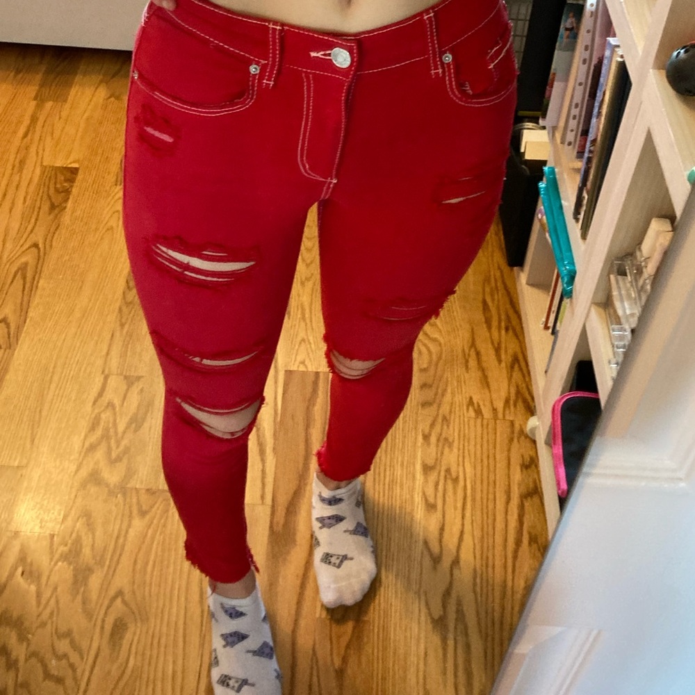 Garage Red Jeans - Picture 3 of 9
